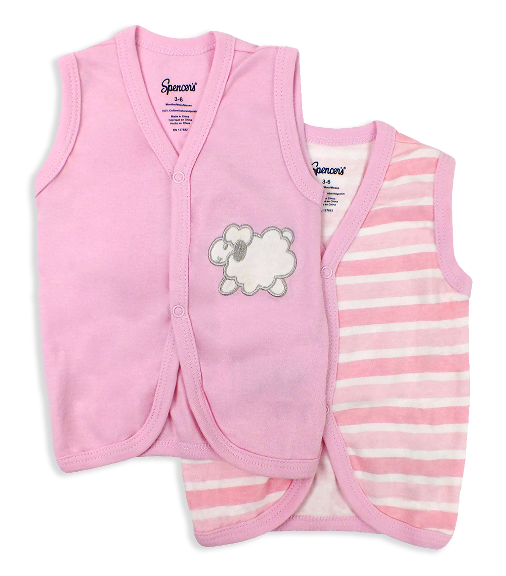 Classic Pink Pastels 2pc Diaper Shirts Set